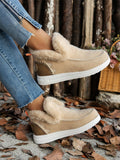 Shoes Plus Thick Hair Edge Warm Flat Cotton Shoes 2025 Autumn And Winter New Snow