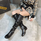 Size 43 Women After Tied High Boots Women Wish Autumn And Winter Folds Low And Long