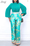 Pieces Women's Sets 2023 Summer Autumn Flower Print Blouse Shirt Suit Tops And Pants Suits Two Piece Set Tracksuit
