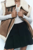 Coat Women Sleeveless Jacket Female Fashion Zipper Waistcoat Ladies Autumn Winter Thicken Warm Outwear Chaleco