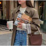 Women's Clothing INS Explosive Temperament Collar Single Buckle Wind Jacket