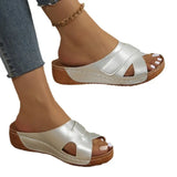 Women's Slope And Slippers 2025 Summer New Large-Size Casual Slippers Women's Thick Soles Light Cool Drag Women's