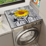 Zingj Drum Washing Machine Top Mat Anti-Skid Rubber Mat Laundry Room Water Suction Fast Dry Floor Mat Dust Protection