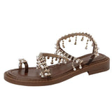 Sandals Women's Soft Soles 2025 Summer New Round-Headed Roman Shoes Toe French Evening Wind Flat
