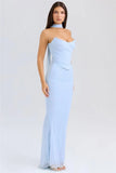 Corset And Bodycon Maxi Skirt With Neckerchief Set-Outfit