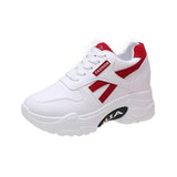 Small White Shoes Women 2025 Autumn New Students Color Casual Sneakers Korean Version Of Thick-Soled Height Old Dad