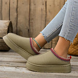 Drag Women 2025 Winter New Large Thick Bottom Without Heel With Warm Hair Leisure Women Half