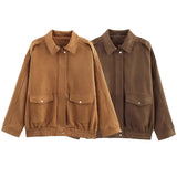 Women's Clothing Burst Velvet Texture Loose Casual Fashion Bag Jacket