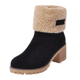 Women's Large-Size Snow Boots 2025 New Lamb Plush Noodles Warm