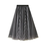 Lattice Trinkle Dress High Waist Shade Medium Long Tight Waist Spring And Summer Skirt