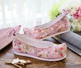 Zingj Shoes, Hanfu Shoes, Brocade Pomegranate Flower Jacquard, Ancient Women's Single