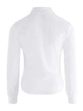 Basic Long Sleeve Button Blouse- Outfit