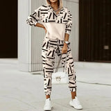 New Spring Suit Casual Women's Sports Long-Sleeved Printing Fashion