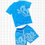 Letter Print Loose Short-Sleeved Top Street Hip-Hop Men And Women T-Shirt Shorts