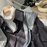 With A Long-Sleeved Net Version Of The Shirt For Women In Autumn Loose Leisure Design With A Small Shirt Stack To Wear