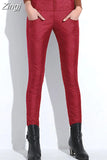 Women Winter Pant High Waist Duck Down Warm For Ladies Work Casual Slim Womens Formal Trousers Long Black Pants Women's