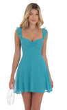 And Summer 2025 New Sweet Solid Color Chiffon Bare Back With Dress Temperament Commuting Women's