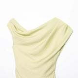New Silk Lithography Asymmetrical Top