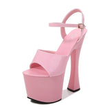 Zingj Hate Day High Nightclub Super High-Heeled Shoes Sandals Women's Work Shoes Runway Show Pole Dance Shoes Waterproof