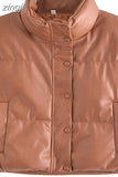 Parkas Women Coat Short Down Jackets For Women Female PU Leather Bomber Jacket Elegant Doudoune Femme Veste Manteau