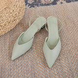 Sandals Women 2025 New Summer Simple Sharp Heeled Sandals Women's High Heel Fine Fashion Single