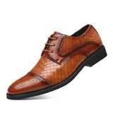 Zingj Formal Men's Fashion Business Casual Leather Shoes Versatile Fashion Single Shoes Wear-Resistant Black Plus Size Men's