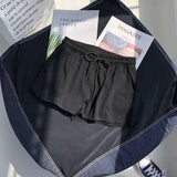 Zingj Waist Loose Tight Waist Sports Shorts Female Loose Casual Wear 2024 Summer New Wide Leg Pants Home Pajama Pants