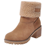 Women's Large-Size Snow Boots 2025 New Lamb Plush Noodles Warm