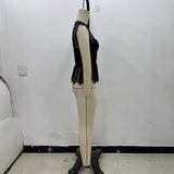 Female Spliced Lace Top