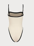 swimsuit in contrasting