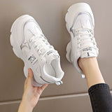Height Old Dad Shoes 2025 New Women's Spring And Autumn Thick Bottom Air Cushion Shock Absorbing Sneakers Show Smaller Casual Women's