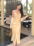 Xixi 13 Lines 2025 Spring And Summer New French Retro Collar Temperament Pearl Hanging Joint Dress