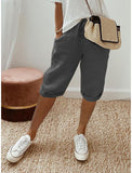 Women's Cotton Bag Loose Slacks Women's Trousers Five-Point