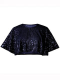 1920s Flapper Shawl Sequin Beaded Short Cape Beaded Decoration Gatsby Party Mesh Short Cover Up Dress
