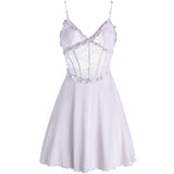 Spring And Summer New Simulation Silk Sexy Pajamas Tmall French High-End Feel Chest Cushion Pure Lusty