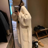 Languid Wind Long Sweater Coat Women's Autumn And Winter New Loose High-End Feeling Thick Knitted Open