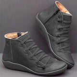Autumn And Winter New Women's Boots Large-Size Leisure Short Boots Flat Bottom Women's Casual Single
