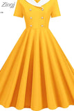 Women Elegant Vintage Midi Dress Sexy Solid Patchwork A-line Vestidos Party dress Robe