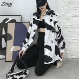 Women Long Sleeve Cow Printed Lovely Popular Hip Hop Leisure Fashion Womens Sun-proof 2020 Autumn New Stylish