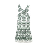 New 2025 Women's Temperament Elegant Cascade Decoration Embroidery Dress Slim