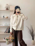 New Languid Languid Knitted Sweater Jacket For The Women's Autumn/Winter 2025 Languid Collar Knitted