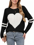 And Winter Valentine's Day Sweater Girl Bumps Love To The Wedding Round Collar Knitted