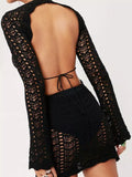 Knitted Empty Beach Burqas With Long-Sleeved Beach