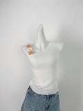 Zingj Color Lemon Yellow Vest Female Dopamine Wear With Stereo Flower Sling Handmade Hook Flower Diagonal Shoulder
