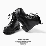 Zingj Martin Boot Men's High Top British Style Vintage Platform Shoes
