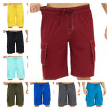 Pants Solid Color Multi-Pocket Fake Two Double-Layer Overalls Five-Point Fitness Running Leisure Sports