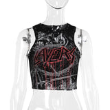 Spring And Summer 2024 New Dark Street Nail Printed Vest
