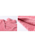 Out Long Sleeve Pink Crop Top Female Clothing Casual Pullover Sexy Sweater Women Corset Clothes Aesthetic Y2k Top