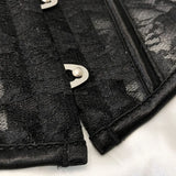 Rubber Bone Short Lace Mesh Outside Lashing Belt Lumbar Lolita Fish Bone
