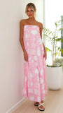 Women's Dress Print Bra Boobs Long Dress Sexy Fashion Holiday